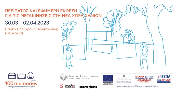 Historical route and ephemeral exhibition about transportation in Nea Chora Chania , Park Polychroni Polychronidis (Pefkakia) , 30.03.23 – 02.04.23